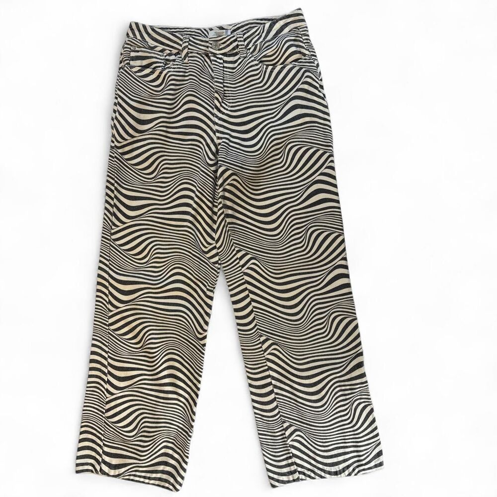 Forever 21 faded black and white striped Pants
